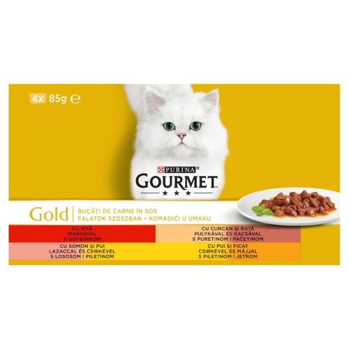Gourmet Gold Multipack - Falatok Szószban (4x85g)