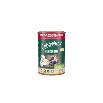   Christopherus Dog konzerv menü rénszarvas, burgonya, cukkini 400g