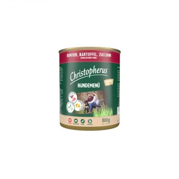  Christopherus Dog konzerv menü rénszarvas, burgonya, cukkini 800g