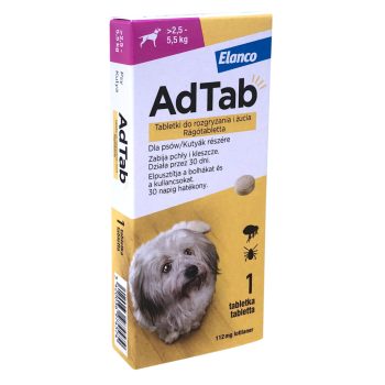   AdTab rágótabletta kis testű kutyáknak (>2,5-5,5 kg) 112mg