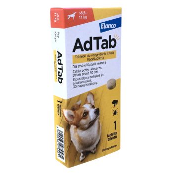   AdTab rágótabletta közepes testű kutyáknak (>5,5-11 kg) 225mg