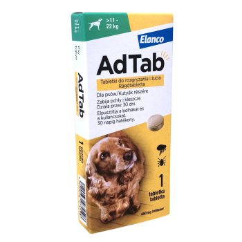   AdTab rágótabletta nagy testű kutyáknak (>11-22 kg) 450mg