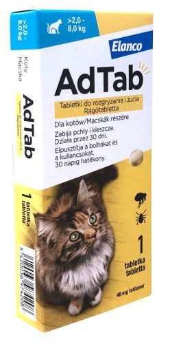 AdTab 48mg rágótabletta macskák részére (>2-8 kg)