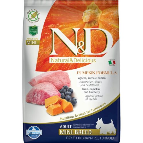 N&D Dog Grain Free bárány&áfonya sütőtökkel adult mini 7kg