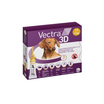 VECTRA® 3D rácsepegtető oldat kutyáknak XS (1,5-4 kg)