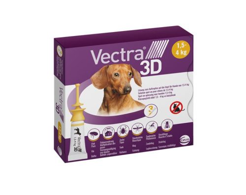 VECTRA® 3D rácsepegtető oldat kutyáknak XS (1,5-4 kg)