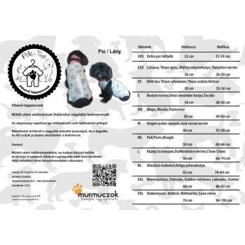 Műtét utáni kisállatruha