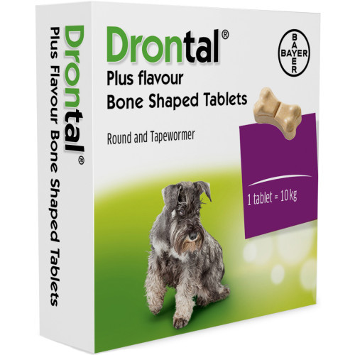 Drontal Plus ízesített tabletta 10 kg testtömeg kezelésére 17X6 azaz 102 szem