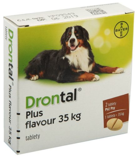 Drontal Plus tabletta 35 kg testtömeg kezelésére 2x